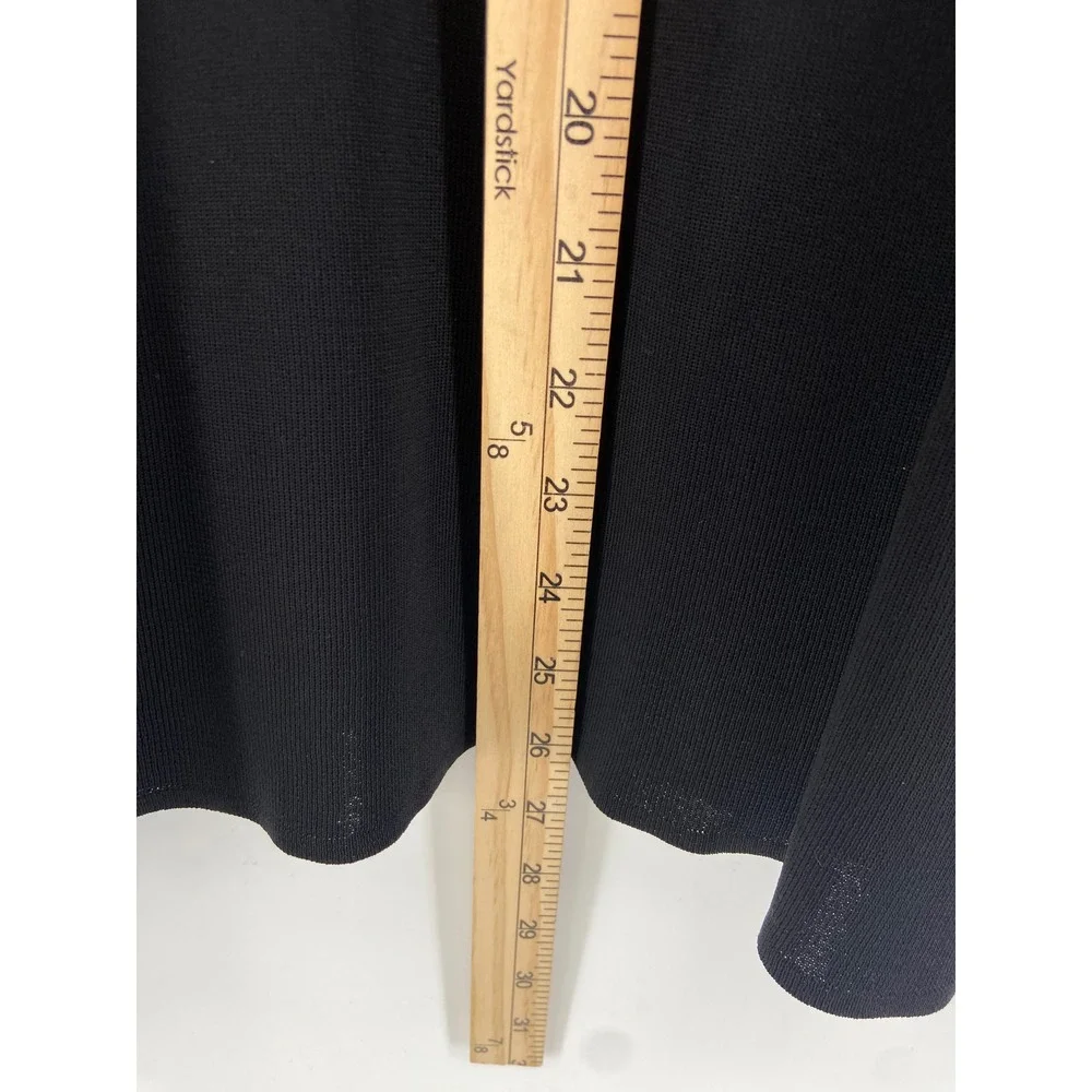 Misook Cardigan Twin Set Women Medium Black Classic Office‎ Designer Knit Preppy